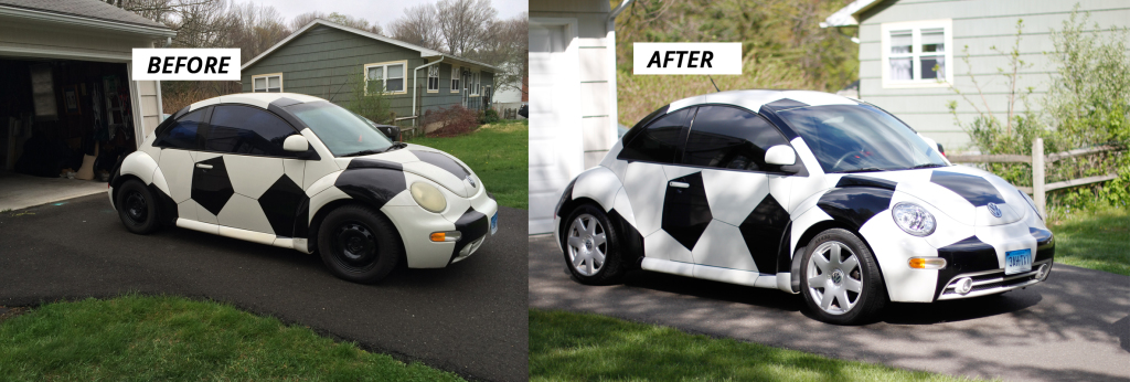 Soccer Ball Car - Before and After